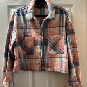 Timing Multicolor Plaid Utility Jacket